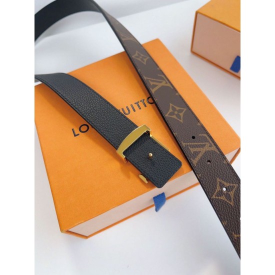Replica Cintura reversibile Louis Vuitton LV con iniziali 30 mm M0565V Tela monogramma