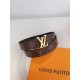 Replica Cintura reversibile Louis Vuitton LV con iniziali 30 mm M0565V Tela monogramma