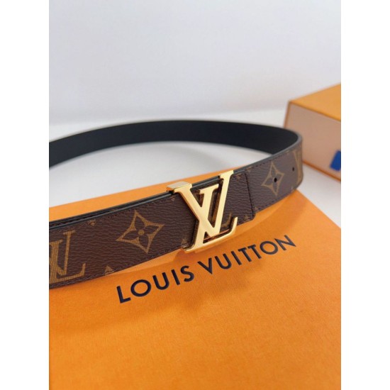 Replica Cintura reversibile Louis Vuitton LV con iniziali 30 mm M0565V Tela monogramma