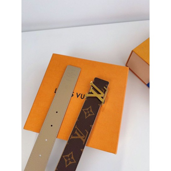 Replica Cintura reversibile Louis Vuitton LV con iniziali 30 mm M0646V Tela monogramma