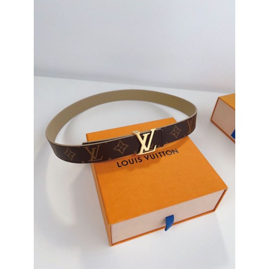 Replica Cintura reversibile Louis Vuitton LV con iniziali 30 mm M0646V Tela monogramma