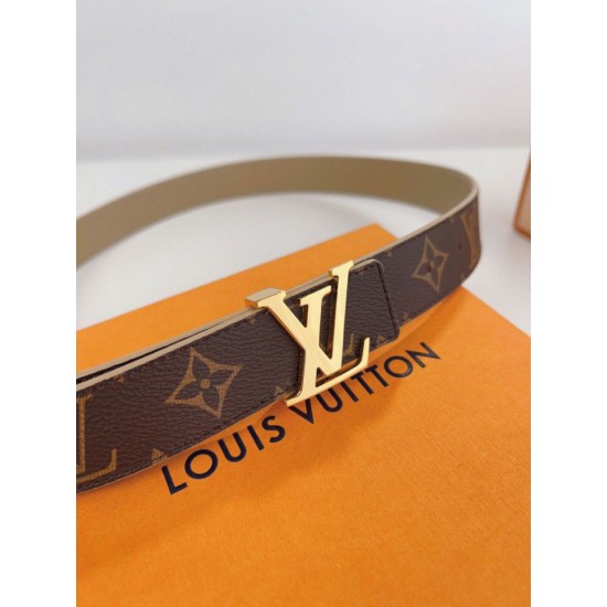Replica Cintura reversibile Louis Vuitton LV con iniziali 30 mm M0646V Tela monogramma
