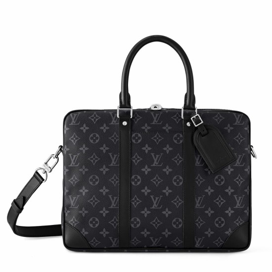 Replica Louis Vuitton Porte-Documents Voyage PM in tela monogramma Eclipse M46457