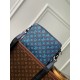 Replica Borsa a tracolla Louis Vuitton Trio in pelle con monogramma in rilievo M46604