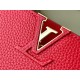Replica Borsa mini Louis Vuitton Capucines in pelle Taurillon rossa M56845