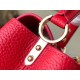 Replica Borsa mini Louis Vuitton Capucines in pelle Taurillon rossa M56845