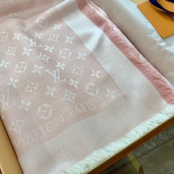 Replica Scialle monogramma Louis Vuitton M72046 Rosa