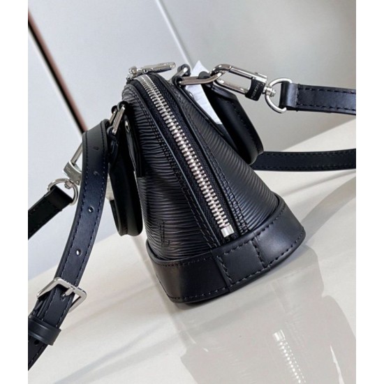 Replica Borsa Louis Vuitton Alma Nano M81945 Epi Nera
