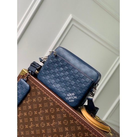 Replica Borsa a tracolla Louis Vuitton Trio in pelle Damier Infini N40438