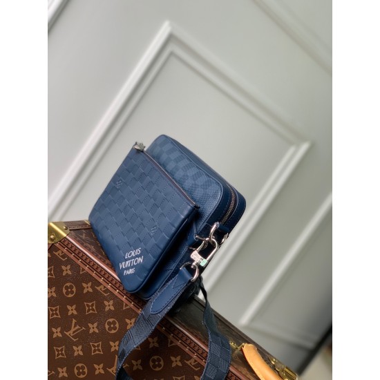 Replica Borsa a tracolla Louis Vuitton Trio in pelle Damier Infini N40438