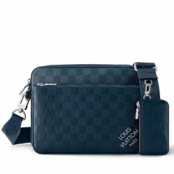 Replica Borsa a tracolla Louis Vuitton Trio in pelle Damier Infini N40438