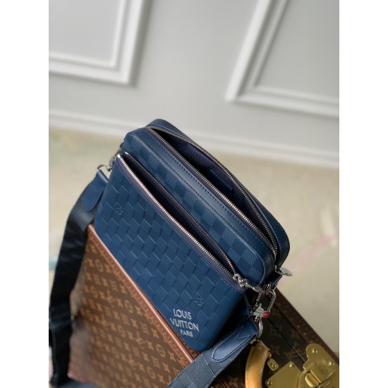 Replica Borsa a tracolla Louis Vuitton Trio in pelle Damier Infini N40438