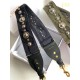 Replica Tracolla Dior Tela ricamata mimetica blu