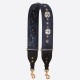 Replica Tracolla Dior Tela ricamata mimetica blu