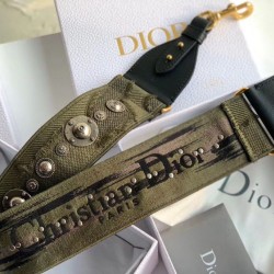 Replica Tracolla Dior Camouflage Tela ricamata Verde