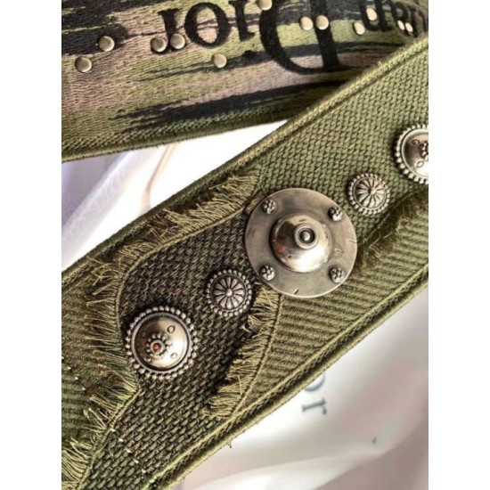 Replica Tracolla Dior Camouflage Tela ricamata Verde