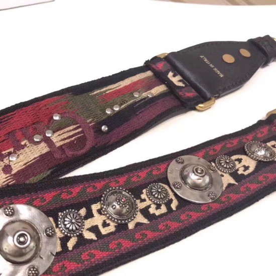 Replica Cinturino Dior Canvas di ispirazione bohémien rosso
