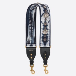 Replica Tracolla Dior con ricamo Tie Dior multicolore blu