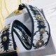 Replica Tracolla Dior con ricamo Tie Dior multicolore blu Replica Tracolla Dior con ricamo Tie Dior multicolore blu