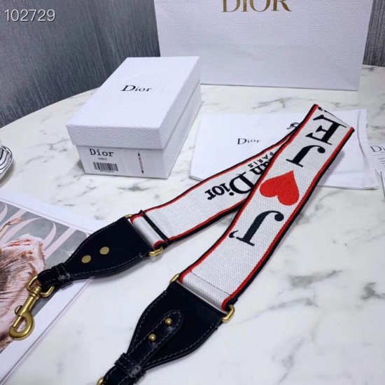 Replica Tracolla Christian Dior con motivo Je t'aime multicolore