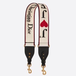 Replica Tracolla Christian Dior con motivo Je t'aime multicolore