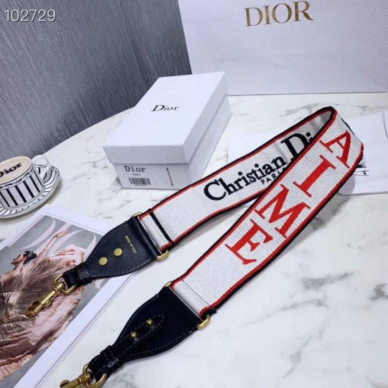 Replica Tracolla Christian Dior con motivo Je t'aime multicolore