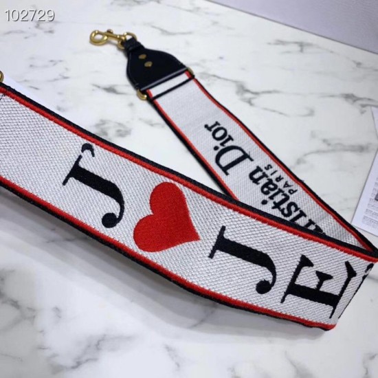 Replica Tracolla Christian Dior con motivo Je t'aime multicolore