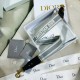 Replica Tracolla regolabile con ricamo Dior Grigia