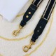 Replica Tracolla regolabile con ricamo Dior Nera