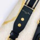 Replica Tracolla regolabile con ricamo Dior Nera