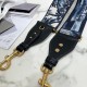 Replica Tracolla Dior con anello in ricamo palme Dior blu