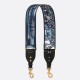 Replica Tracolla Dior con anello in ricamo palme Dior blu