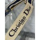 Replica Tracolla regolabile Dior con ricamo ad anello Tela Blu