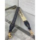 Replica Tracolla Dior con Anello Ricamo Obliquo Blu