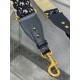 Replica Tracolla Dior con Anello Ricamo Obliquo Blu