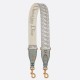 Replica Tracolla Dior con Anello Ricamo Obliquo Grigio