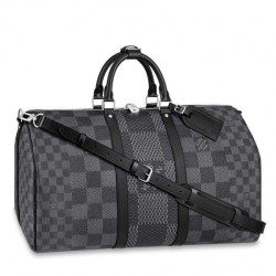 Replica Keepall Bandouliere 50 Damier Graphite 3D N50016