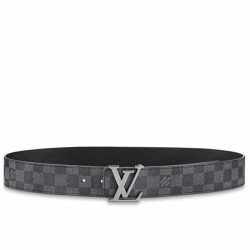 Replica LV Initiales 40MM Cintura reversibile Damier Graphite M0213Q