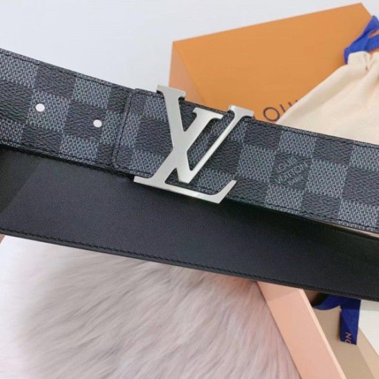 Replica LV Initiales 40MM Cintura reversibile Damier Graphite M0213Q