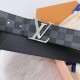 Replica LV Initiales 40MM Cintura reversibile Damier Graphite M0213Q