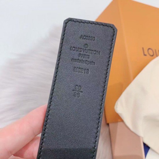 Replica LV Initiales 40MM Cintura reversibile Damier Graphite M0213Q