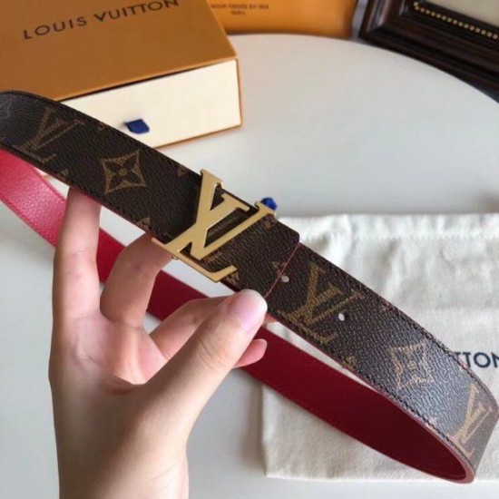 Replica LV Initiales Cintura reversibile da 30 mm con monogramma M0218W