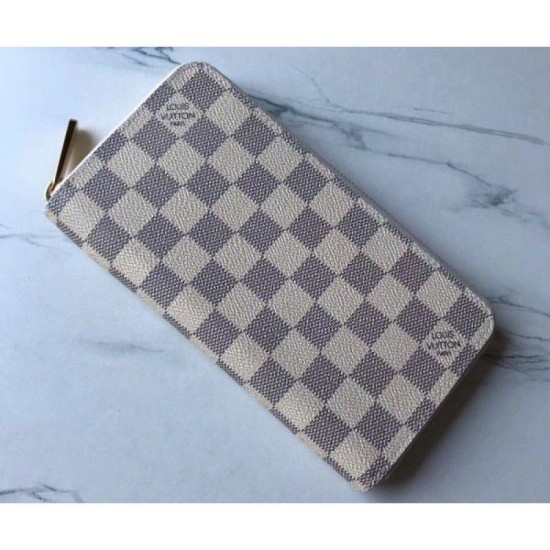 Replica Portafoglio Zippy Damier Azur Canvas N41660
