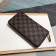 Replica Portafoglio Zippy Damier Ebene Canvas N41661