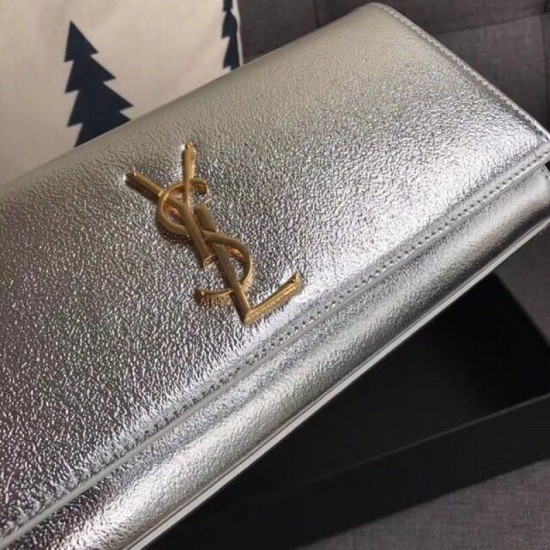 Replica Clutch YSL Saint Laurent Classic Argento