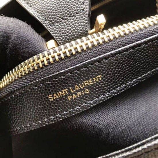 Replica Borsa shopping YSL Saint Laurent Pelle di vitello Nera