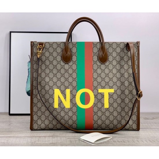 Replica Borsa tote grande con stampa 630353 marrone