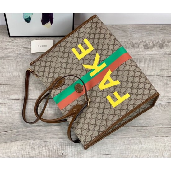 Replica Borsa tote grande con stampa 630353 marrone