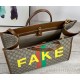 Replica Borsa tote grande con stampa 630353 marrone