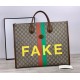 Replica Borsa tote grande con stampa 630353 marrone